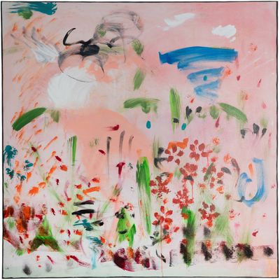 Sharon Stone, It's My Garden, Asshole (2023). Acrylic on canvas. 121 x 121 cm.