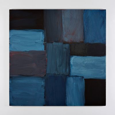 Sean Scully, Untitled (Wall), (2023). Oil on copper, 50 x 50 cm.