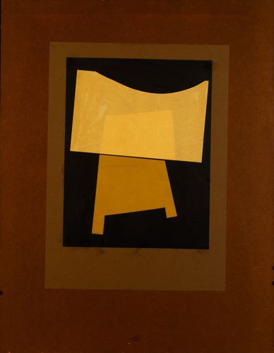 Ivan Peries, Table (1964). Collage, paper on board, 112cm x 86cm.