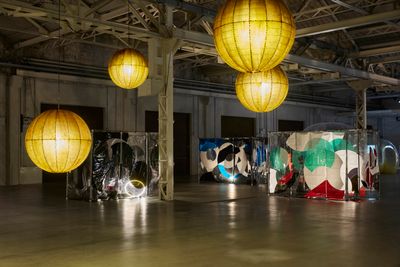 Exhibition view: Anicka Yi, Metaspore, Pirelli HangarBicocca, Milan (24 February–24 July 2022).