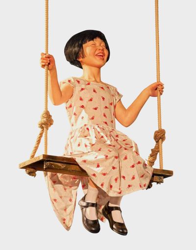 Ai Jing, Girl and Swing (2018). Installation, mixed media. 120 x 40 x 40 cm.