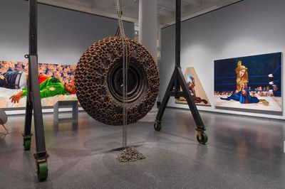 Arthur Jafa, Big Wheel 1 (2018). Exhibition view: Giants: Art from the Dean Collection of Swizz Beatz and Alicia Keys, Brooklyn Museum, New York (10 February–7 July 2024).
