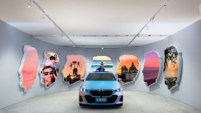 Artist Alex Israel and his AI video installation REMEMBR at Art Basel in Miami Beach 2023.