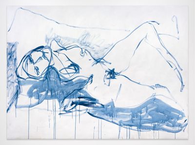 Tracey Emin, And Everything Was Beautiful, Even me (2022). Acrylic on canvas, 205.7 x 279.4 x 4.8 cm. ©Tracey Emin. All rights reserved, DACS 2022.