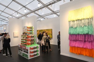 Gagosian's booth at Frieze Los Angeles 2024.