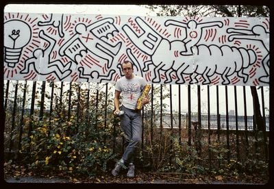 Keith Haring, Untitled (FDR NY) #5-22 (1984).