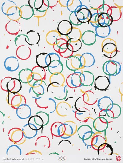 Rachel Whiteread's poster for the 2012 London Summer Olympics, featuring "LOndOn 2O12" (2011). Offset-printed poster, 80 x 60 cm. Olympic Museum Collections, Lausanne, Switzerland. © Rachel Whiteread. Photo: © International Olympic Committee. All rights reserved.