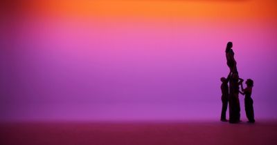 Angelica Mesiti, The Rites of When (2024) (video still). Seven-channel digital video installation, colour, sound, approx 30 min, collection of the artist. Commissioned by the Art Gallery of New South Wales for the Tank, 2024.