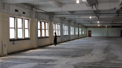 Inside the existing Pathside Building in Jersey City.