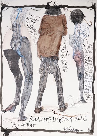 Ralph Steadman, Politician’s Legs.