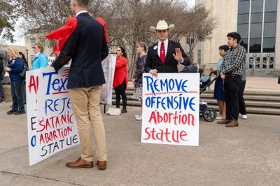 Protests at University of Houston on 28 February 2024.