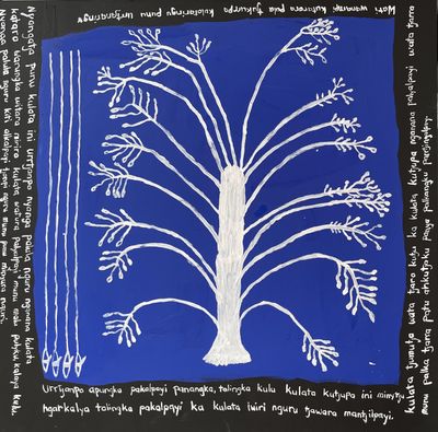 Frank Young, Urrtjanpa (2024) Acrylic on linen.