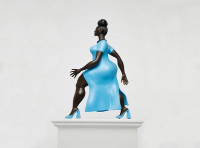 Tschabalala Self’s submission for the Fourth Plinth Commission, Lady in Blue (2024).