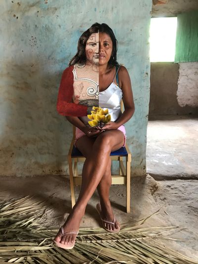 Gê Viana, from the series ‘Paridade’ (2020). Primera capa: Neide Santos Cururupu, MA Photo; segona capa: dona guaycuru (Paraguai), 1843–1847. Photo montage.