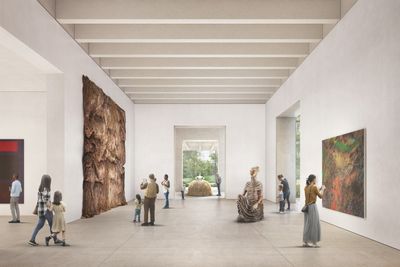 Interior rendering of The Metropolitan Museum of Art’s Tang Wing. Visualisation by