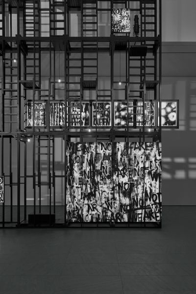 Exhibition view: Adam Pendleton, Who Is Queen?, Museum of Modern Art, New York (18 September 2021–30 January 2022).