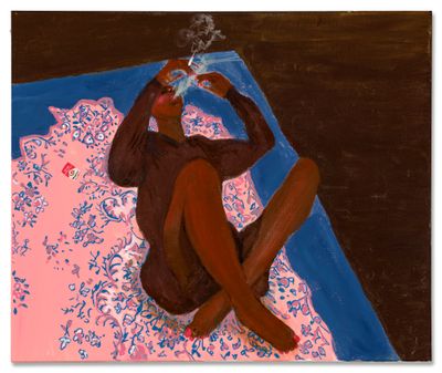 Danielle Mckinney, Other Worldly (2021). Acrylic on canvas. 50.8 x 60.6 cm.