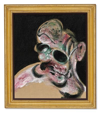 Francis Bacon, Portrait of Man with Glasses III (1963). Oil and silver sand on canvas. 36 x 30.7 cm.