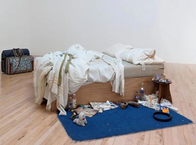 Tracey Emin, My Bed (1998) (detail). Lent by The Duerckheim Collection 2015, On long term loan