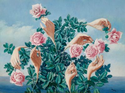 René Magritte, Rêverie de Monsieur James (1943). Oil on canvas. 54.3 x 73.7 cm.
