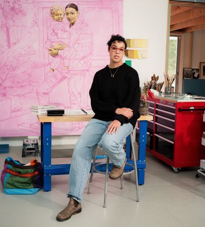Jordan Casteel in her New York studio (2025).