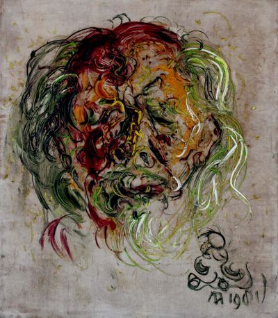 Affandi, Self Portrait (1981). Oil on canvas. 113.5 x 97 cm. Estimate SGD 280,000–320,000.