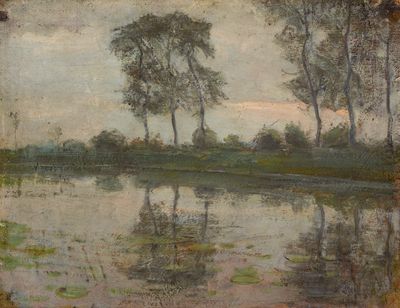 Piet Mondrian, The Gein: Trees along the water (c.1905).