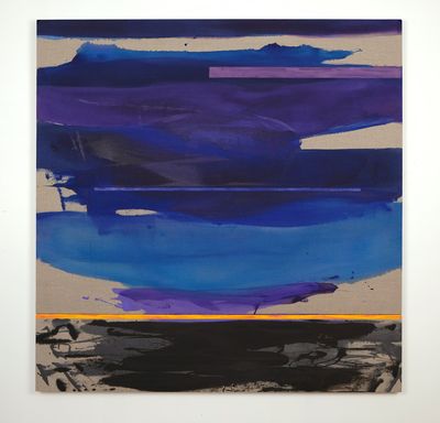 Gretchen Albrecht, Night Falling (2023). Acrylic and oil on Belgian linen. 145 x 145 cm.