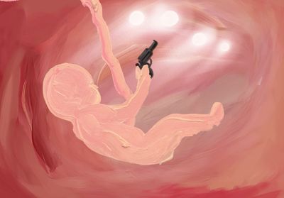 塔拉·玛达尼，《The Womb》, 2019。无声单频道彩色动画，3分26秒。静帧截屏。图片提供：艺术家与SSSSTART研究中心。