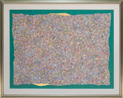 Made Wianta, Jade Mosaic (2005). Oil and acrylic on canvas. 90 x 120 cm. © Made Wianta, courtesy the artist and Mizuma Gallery.