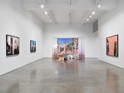Exhibition view: John Miller, The Collapse of Neoliberalism, Metro Pictures, New York (30 January–14 March 2020). Courtesy Metro Pictures, New York.