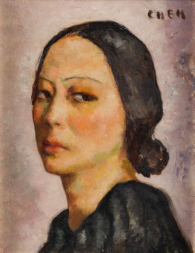 Georgette Chen, Self Portrait (c. 1934). Oil on canvas. 35 x 27 cm. Collection of National Gallery Singapore.