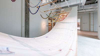 Exhibition view: Unconstrained Textiles: Stitching Methods, Crossing Ideas, Centre for Heritage, Arts and Textile (CHAT), Hong Kong (21 March–14 June 2020).