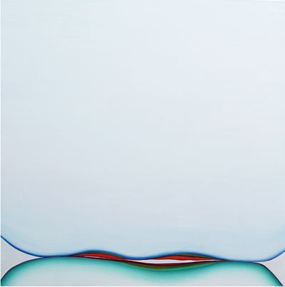 Huguette Caland, Check Point (1979). Oil on linen. 149.2 x 149.2 cm.