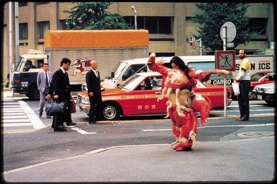 Lee Bul, Sorry for suffering – You think I'm a puppy on a picnic? (1990). 12-day performance, Kimpo Airport, Narita Airport, downtown Tokyo, Dokiwaza Theater, Tokyo.