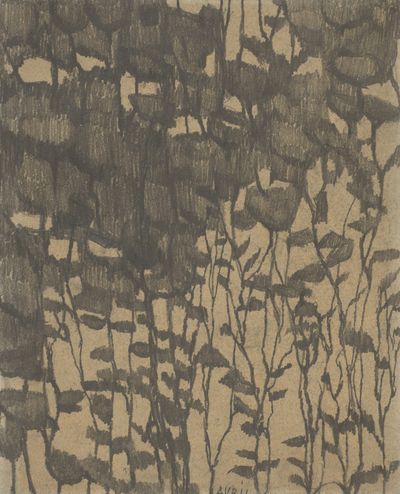 Louis Soutter, Avril (April) (c. 1923–1930). Pencil on paper. 21.9 x 17.6 cm. Acquisition, 1956. © Musée cantonal des Beaux-Arts de Lausanne.