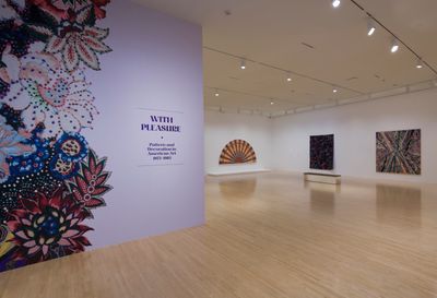Exhibition view: With Pleasure: Pattern and Decoration in American Art 1972–1985, MOCA Grand Avenue, Los Angeles (27 October 2019–11 May 2020).