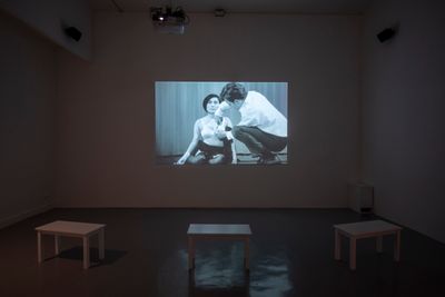 Yoko Ono, Cut Piece (1964/1965). Performed by the artist as part of New Works of Yoko Ono, Carnegie Recital Hall, New York City (21 March 1965). Exhibition view: Escape Routes, Bangkok Art Biennale, Bangkok Art and Culture Centre (29 October 2020–31 January 2021).