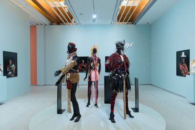 Exhibition view: Pacific Sisters, He Toa Taera | Fashion Activists, Auckland Art Gallery (23 February–14 July 2019).