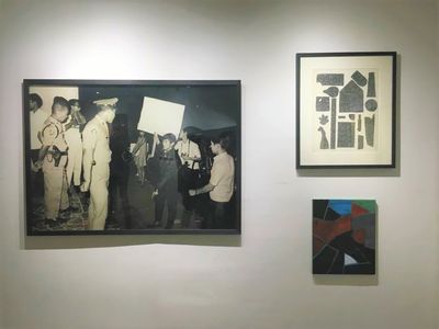 Works by Kiri Dalena and Mark Salvatus on view at 1335 Mabini, Art Fair Philippines, Manila (1–4 March 2018). Photo: Stephanie Bailey.