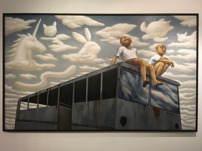 Elmer Borlongan, I Am Seeing Things (2015). Acrylic on canvas. The Pauline and Hetty Que Collection. Exhibition view: An Extraordinary Eye for the Ordinary, Metropolitan Museum of Manila (22 January–28 March 2018). Photo: Stephanie Bailey.