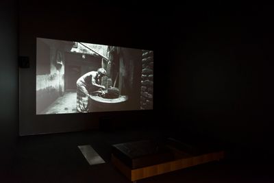 Munem Wasif, Kheyal (2015–2018). Single-channel video, black and white, sound 16:9. 23 min 34 sec. Exhibition view: 9th Asia Pacific Triennial of Contemporary Art (APT), Queensland Art Gallery | Gallery of Modern Art, Brisbane (24 November 2018–28 April 2019). Courtesy the artist and Queensland Art Gallery | Gallery of Modern Art. Photo: Natasha Harth.