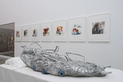 Candice Lin, Metamorphosis in Space (human sized cockroach) (2013). Exhibition view: An Opera for Animals, Rockbund Art Museum, Shanghai (22 June–25 August 2019). Courtesy Rockbund Art Museum.