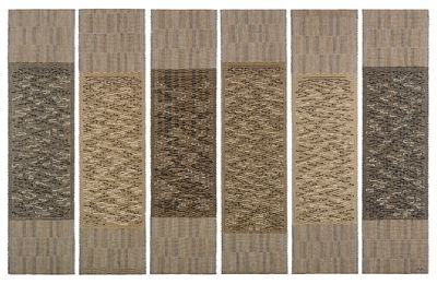 Anni Albers, Six Prayers (1966–1967). Cotton, linen, bast, Lurex, and metallic thread. 165.7 x 50.2 cm. The Jewish Museum, New York. The Jewish Museum, New York, Gift of the Albert A. List Family. © 2018 The Josef and Anni Albers Foundation/Artists Rights Society (ARS), New York