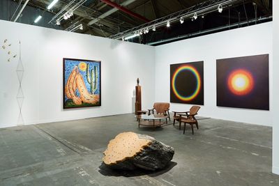 Works by Artur Lescher, Vik Muniz, Xavier Veilhan, Julio Le Parc and Paul Ramírez Jonas on view at Galeria Nara Roesler, The Armory Show, New York (8–11 March 2018).