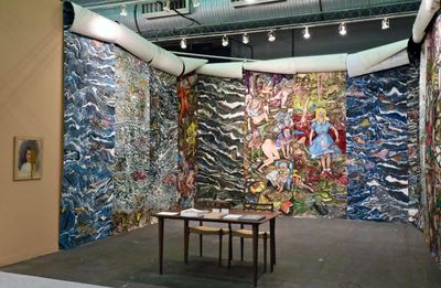 Vanessa Baird, An amazing thing happened to me: I suddenly forgot which came first, 7 or 8 (2018). Exhibition view: OSL Contemporary, The Armory Show, New York (8–11 March 2018).