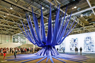 Otto Piene, Blue Star Linz (1980). Exhibition view: Unlimited, Art Basel in Basel (15–18 June 2017).