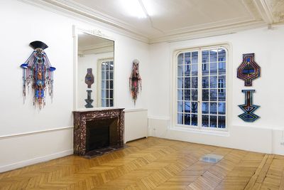 Exhibition view: Anne Samat and Haffendi Anuar at Richard Koh Fine Art, ASIA NOW, Paris (18–22 October 2017). Courtesy Galerie Maria Lund.