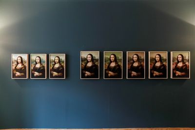 Kyungah Ham, Mona Lisa and the others from the North (2015). Exhibition view: Kukje Gallery, ASIA NOW, Paris (18–22 October 2017). Courtesy Ocula. Photo: Charles Roussel.