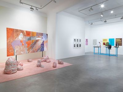 Works by Nadira Husain, Annette Frick, Wilhelm Klotzek, and David Polzin (KLOZIN) on view in Mess With Your Values, Neuer Berliner Kunstverein, Berlin (3 March–29 April 2018).